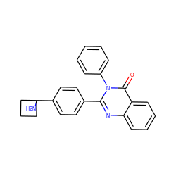 NC1(c2ccc(-c3nc4ccccc4c(=O)n3-c3ccccc3)cc2)CCC1 ZINC000084705538