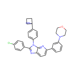 NC1(c2ccc(-n3c(-c4ccc(Cl)cc4)nc4ccc(-c5cccc(N6CCOCC6)c5)nc43)cc2)CCC1 ZINC000169705896