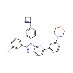 NC1(c2ccc(-n3c(-c4cccc(Cl)c4)nc4ccc(-c5cccc(N6CCOCC6)c5)nc43)cc2)CCC1 ZINC000169705895