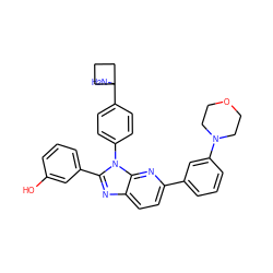 NC1(c2ccc(-n3c(-c4cccc(O)c4)nc4ccc(-c5cccc(N6CCOCC6)c5)nc43)cc2)CCC1 ZINC000169705892