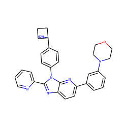 NC1(c2ccc(-n3c(-c4ccccn4)nc4ccc(-c5cccc(N6CCOCC6)c5)nc43)cc2)CCC1 ZINC000169705890