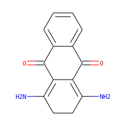 NC1=C2C(=O)c3ccccc3C(=O)C2=C(N)CC1 ZINC000013597418