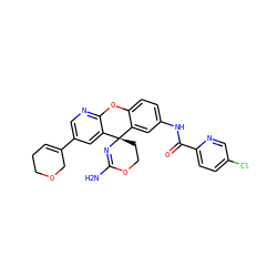 NC1=N[C@@]2(CCO1)c1cc(NC(=O)c3ccc(Cl)cn3)ccc1Oc1ncc(C3=CCCOC3)cc12 ZINC000205182521
