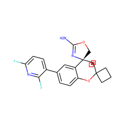 NC1=N[C@@]2(CO1)c1cc(-c3ccc(F)nc3F)ccc1OC1(CCC1)C21COC1 ZINC000220718486