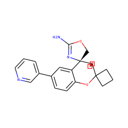 NC1=N[C@@]2(CO1)c1cc(-c3cccnc3)ccc1OC1(CCC1)C21COC1 ZINC000149269950
