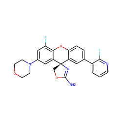 NC1=N[C@@]2(CO1)c1cc(-c3cccnc3F)ccc1Oc1c(F)cc(N3CCOCC3)cc12 ZINC000145124475