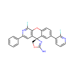NC1=N[C@@]2(CO1)c1cc(-c3cccnc3F)ccc1Oc1c2cc(-c2ccccc2)nc1F ZINC000144937665