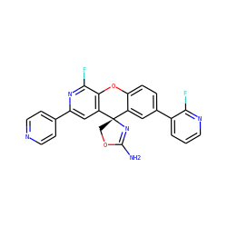 NC1=N[C@@]2(CO1)c1cc(-c3cccnc3F)ccc1Oc1c2cc(-c2ccncc2)nc1F ZINC000299865392
