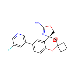 NC1=N[C@@]2(CO1)c1cc(-c3cncc(F)c3)ccc1OC1(CCC1)C21COC1 ZINC000220714464