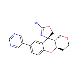 NC1=N[C@@]2(CO1)c1cc(-c3cncnc3)ccc1O[C@@H]1CCOC[C@H]12 ZINC000103253337