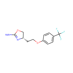NC1=N[C@@H](CCOc2ccc(C(F)(F)F)cc2)CO1 ZINC000117272217