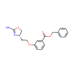 NC1=N[C@@H](CCOc2cccc(C(=O)OCc3ccccc3)c2)CO1 ZINC000068198361