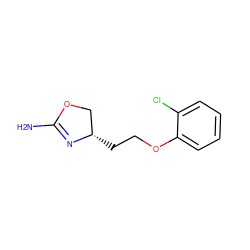 NC1=N[C@@H](CCOc2ccccc2Cl)CO1 ZINC000117264278