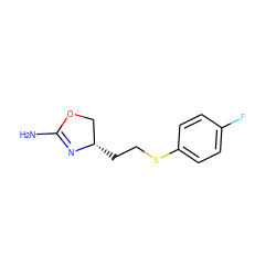 NC1=N[C@@H](CCSc2ccc(F)cc2)CO1 ZINC000117254141