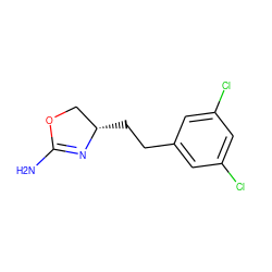 NC1=N[C@@H](CCc2cc(Cl)cc(Cl)c2)CO1 ZINC000149153104