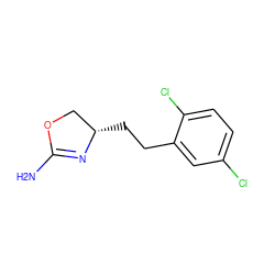 NC1=N[C@@H](CCc2cc(Cl)ccc2Cl)CO1 ZINC000148516649