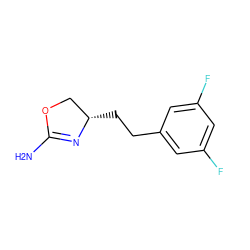 NC1=N[C@@H](CCc2cc(F)cc(F)c2)CO1 ZINC000149092208