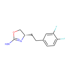 NC1=N[C@@H](CCc2ccc(F)c(F)c2)CO1 ZINC000149091397