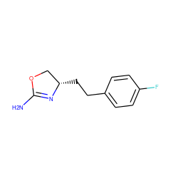 NC1=N[C@@H](CCc2ccc(F)cc2)CO1 ZINC000149090754