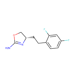 NC1=N[C@@H](CCc2ccc(F)cc2F)CO1 ZINC000149091182