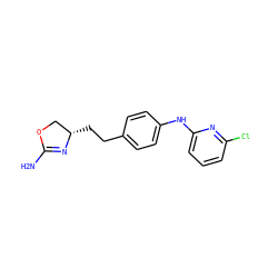 NC1=N[C@@H](CCc2ccc(Nc3cccc(Cl)n3)cc2)CO1 ZINC000169701170