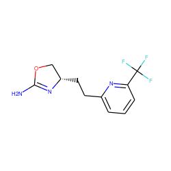 NC1=N[C@@H](CCc2cccc(C(F)(F)F)n2)CO1 ZINC000169698836