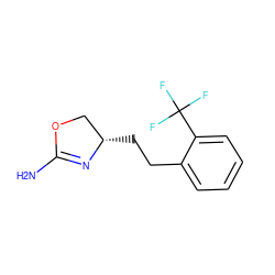 NC1=N[C@@H](CCc2ccccc2C(F)(F)F)CO1 ZINC000149091577