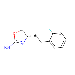 NC1=N[C@@H](CCc2ccccc2F)CO1 ZINC000149091788