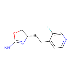 NC1=N[C@@H](CCc2ccncc2F)CO1 ZINC000169698834