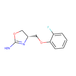 NC1=N[C@@H](COc2ccccc2F)CO1 ZINC000043197447