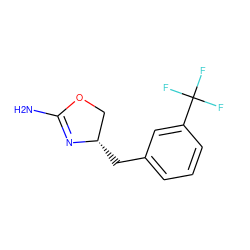 NC1=N[C@@H](Cc2cccc(C(F)(F)F)c2)CO1 ZINC000169698827