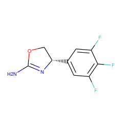 NC1=N[C@@H](c2cc(F)c(F)c(F)c2)CO1 ZINC000083964919