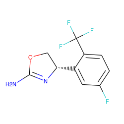 NC1=N[C@@H](c2cc(F)ccc2C(F)(F)F)CO1 ZINC000169698850