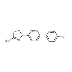 NC1=N[C@@H](c2ccc(-c3ccc(Cl)cc3)cc2)CO1 ZINC000169698823