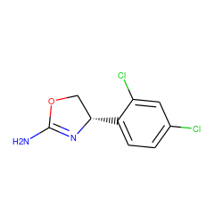 NC1=N[C@@H](c2ccc(Cl)cc2Cl)CO1 ZINC000083964552