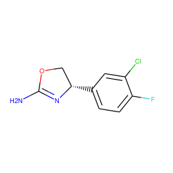 NC1=N[C@@H](c2ccc(F)c(Cl)c2)CO1 ZINC000088047008