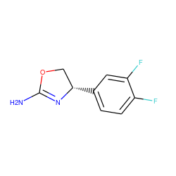 NC1=N[C@@H](c2ccc(F)c(F)c2)CO1 ZINC000083964846