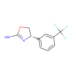 NC1=N[C@@H](c2cccc(C(F)(F)F)c2)CO1 ZINC000083964854