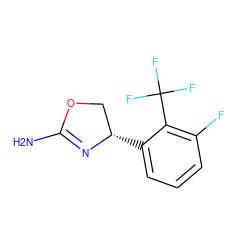 NC1=N[C@@H](c2cccc(F)c2C(F)(F)F)CO1 ZINC000169698898