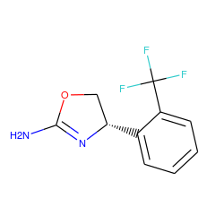 NC1=N[C@@H](c2ccccc2C(F)(F)F)CO1 ZINC000083965066