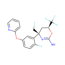 NC1=N[C@](CF)(c2cc(Oc3ccccn3)ccc2F)C[C@@H](C(F)(F)F)O1 ZINC000223558553
