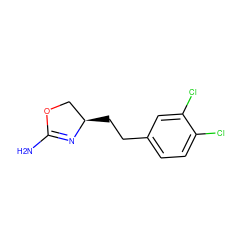 NC1=N[C@H](CCc2ccc(Cl)c(Cl)c2)CO1 ZINC000149152199