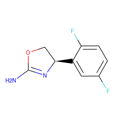 NC1=N[C@H](c2cc(F)ccc2F)CO1 ZINC000083952587