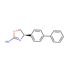 NC1=N[C@H](c2ccc(-c3ccccc3)cc2)CO1 ZINC000088532423