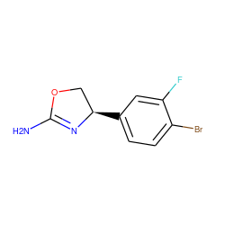 NC1=N[C@H](c2ccc(Br)c(F)c2)CO1 ZINC000161967969