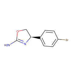 NC1=N[C@H](c2ccc(Br)cc2)CO1 ZINC000083965055