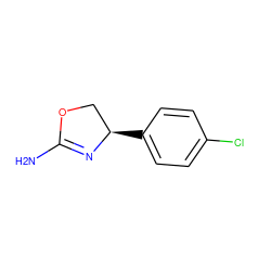 NC1=N[C@H](c2ccc(Cl)cc2)CO1 ZINC000083952697