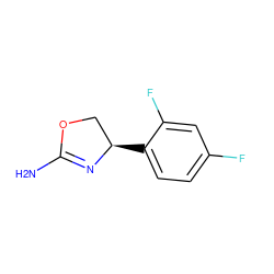 NC1=N[C@H](c2ccc(F)cc2F)CO1 ZINC000083952632