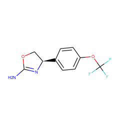 NC1=N[C@H](c2ccc(OC(F)(F)F)cc2)CO1 ZINC000088532434