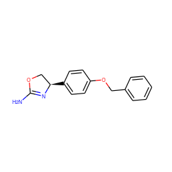 NC1=N[C@H](c2ccc(OCc3ccccc3)cc2)CO1 ZINC000088532453